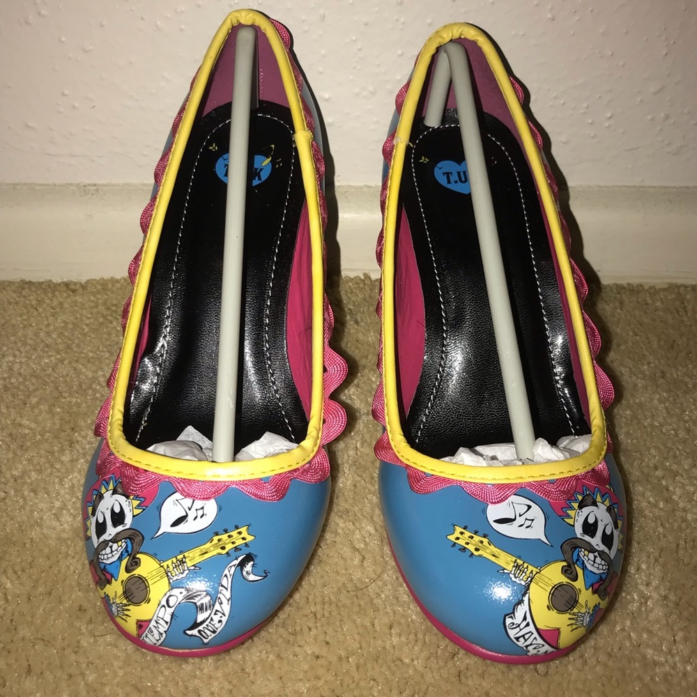 TUK Skul heels. NEVER WORN